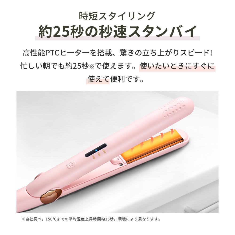 Amazon.co.jp: 【千万級の高濃度マイナスイオン】24mm ヘアアイロン